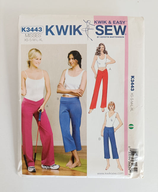 Kwik Sew K3443 misses pants pattern. Sizes XS to XL.
