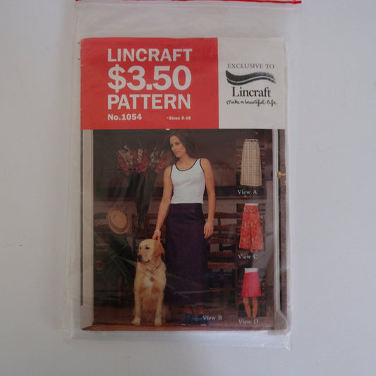 Lincraft 1054 Womens Skirt pattern, sizes 8 - 18
