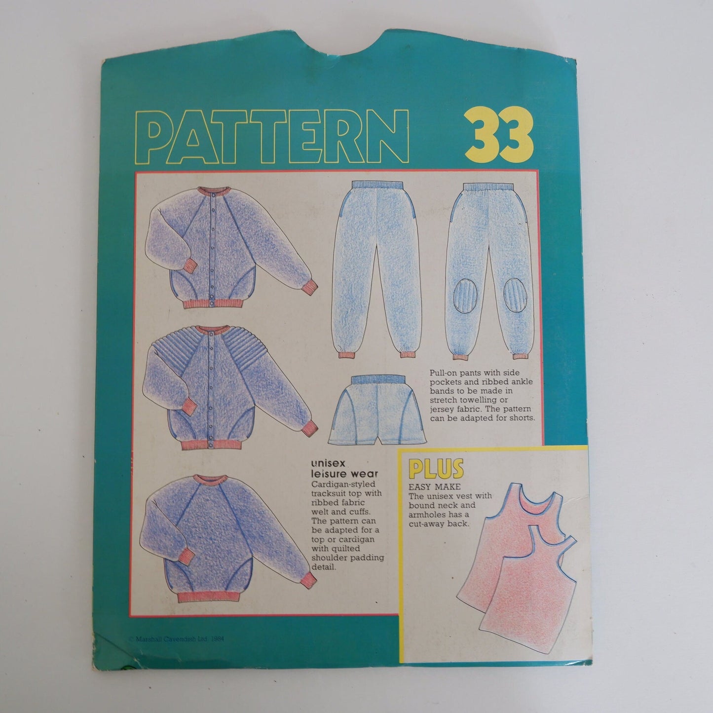 Make It Easy Special Collection 33, Unisex Pants Shorts Top Cardigan and Vest pattern, Sizes S - L