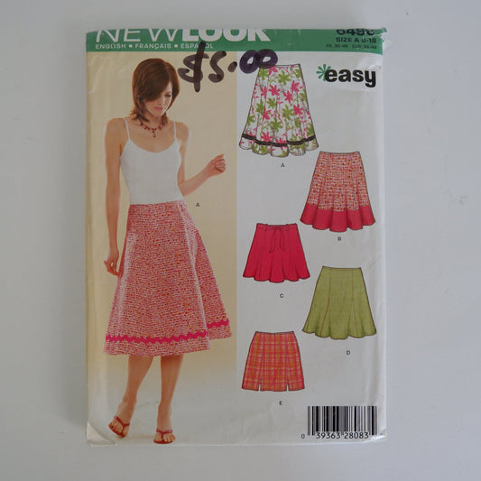 New Look 6496, skirts pattern, Sizes 16 - 20